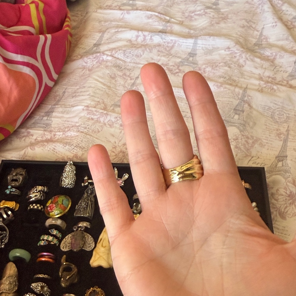 Gold Statement Ring - image 2